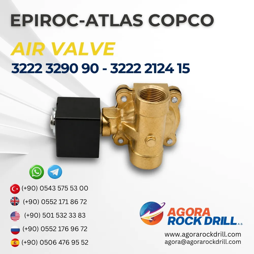 Epiroc - Atlas Copco - Air Valve - 3222 3290 90 - 3222 2124 15 - 32223290903222212415