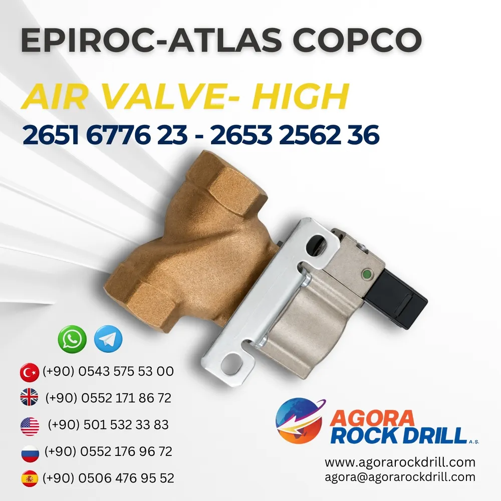 Epiroc - Atlas Copco - Air Valve - High - 2651 6776 23 - 2653 2562 36 - 26516776232653256236