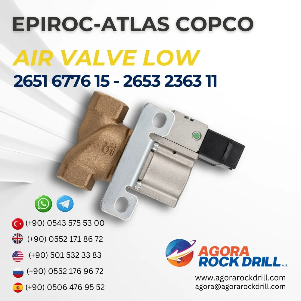 Epiroc - Atlas Copco - Air Valve Low - 2651 6776 15 - 2653 2363 11 - 26516776152653236311