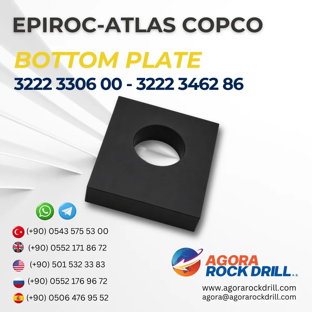 Epiroc - Atlas Copco - Bottom Plate - 3222 3306 00 - 3222 3462 86 - 32223306003222346286