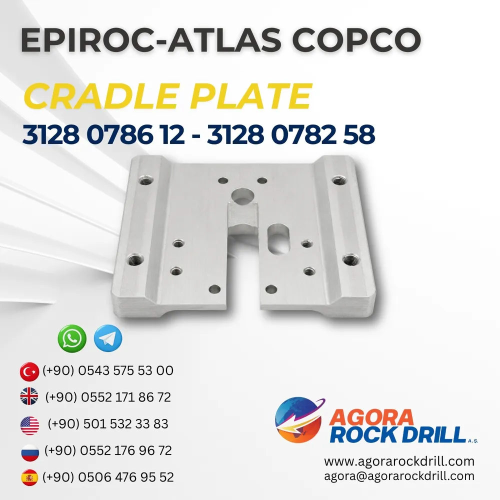 Epiroc - Atlas Copco - Cradle Plate - 3128 0786 12 - 3128 0782 58 - 31280786123128078258