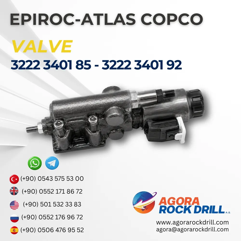 Epiroc - Atlas Copco - Valve - 3222 3401 85 - 3222 3401 92 - 32223401853222340192